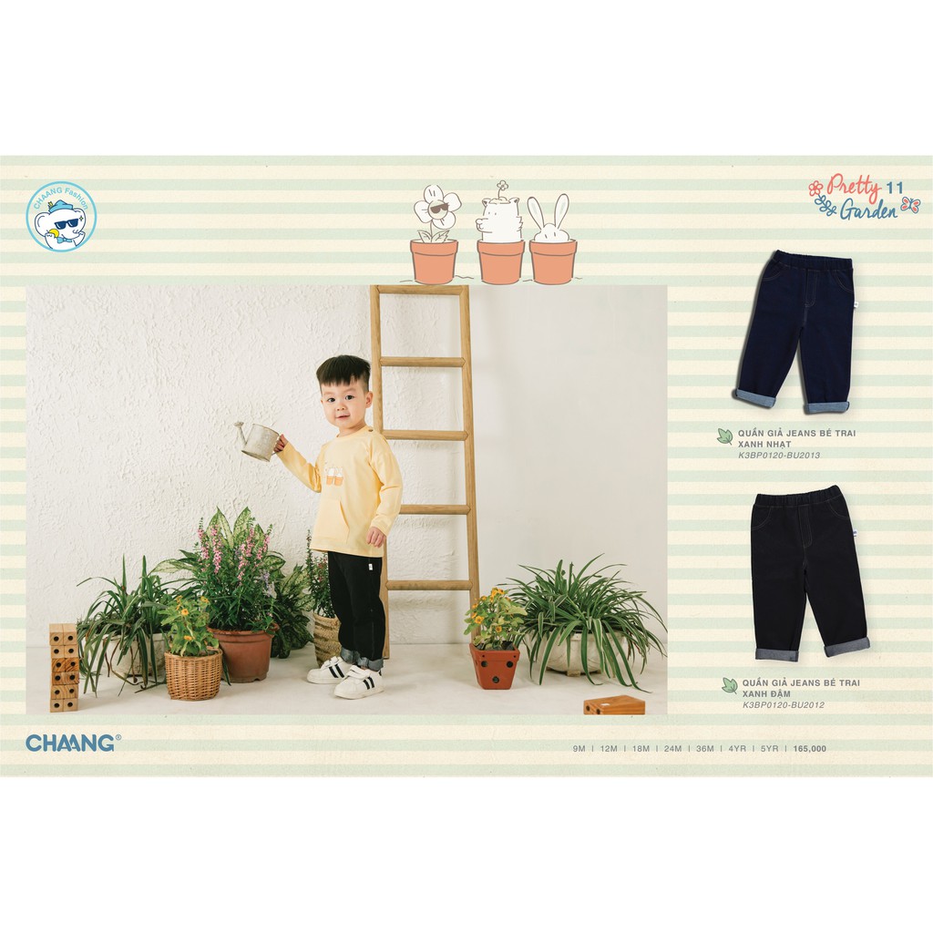 [Chaang] Quần giả jean Chaang cho bé trai bé gái có size từ 6-5Y (BST Chaang 2020)