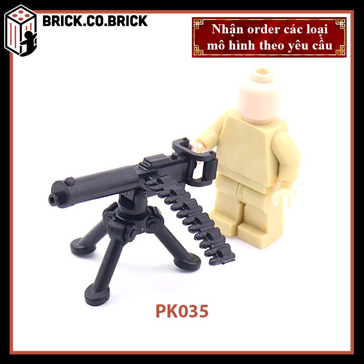 Phụ kiện MOC Army- Vũ Khí Vỉ Súng  - Đồ chơi lắp ráp minifig và non-lego mô hình sáng tạo trang trí quân đội- PK035