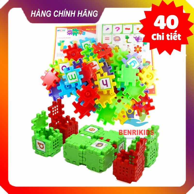 [Mã LIFETOYS1 giảm 30K đơn 99K] [Ảnh Thật]Bộ Đồ Chơi Xếp Hình Antona Hình Vuông Kỳ Diệu 40 Chi Tiết(Hàng VN)