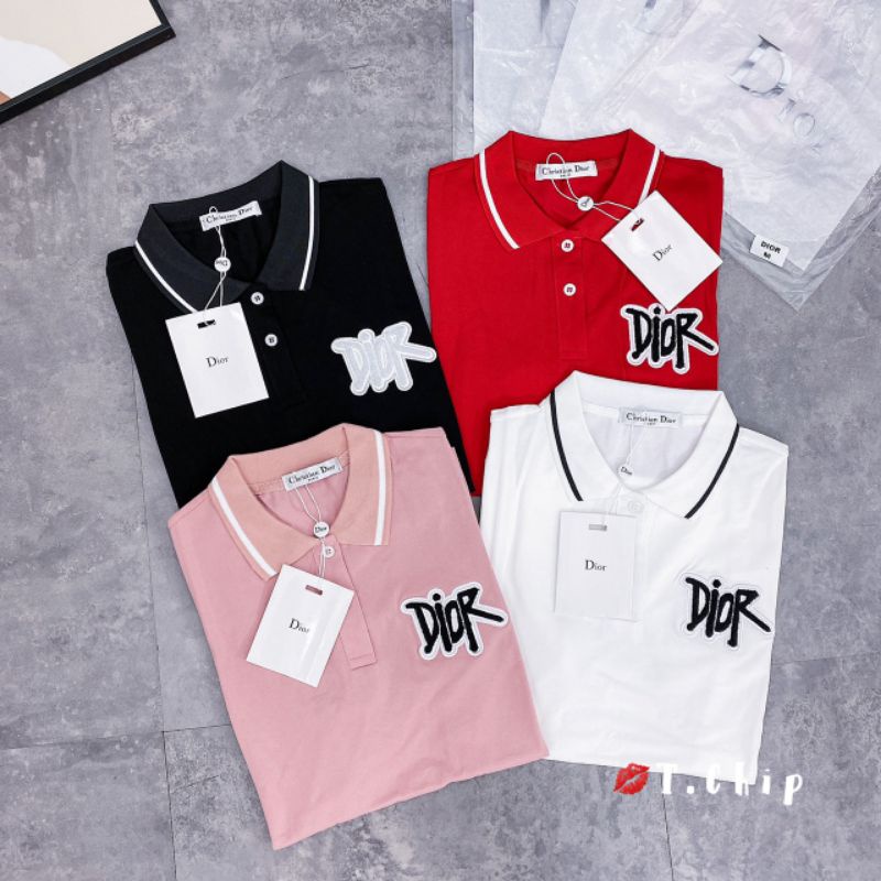 Áo polo chữ D logo nổi hàng QCL1