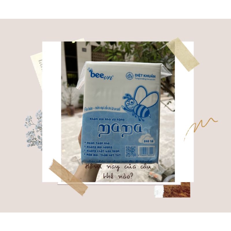 Combo 5 bịch khăn vải khô đa năng mama 240 tờ