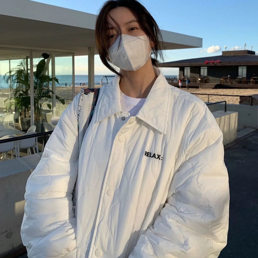 Áo khoác nhồi cotton dáng rộng size lớn phong cách Hàn Quốc thời trang dành cho nữ