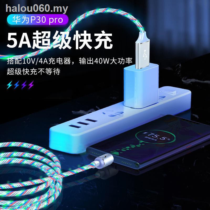 Dây Cáp Sạc Nhanh 5a Phát Quang Cho Android / Apple Huawei Oppo / Vivo Xiaomi