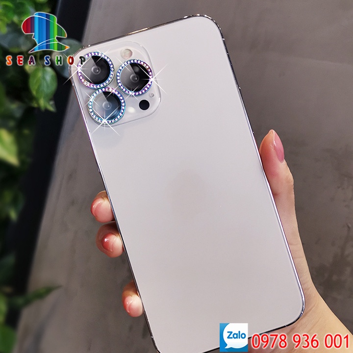 Mắt bảo vệ Camera cho iPhone 13 Mini, 13, 13 Pro Max -Chất liệu TITAN-Không gây yếu sóng-Kính cường lực full màn