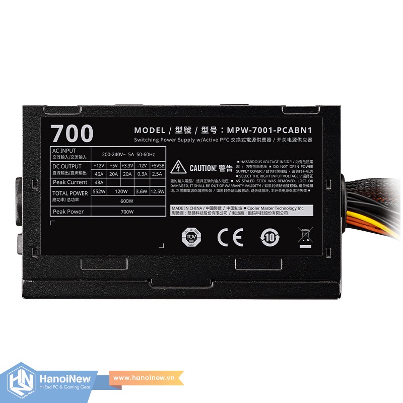 Nguồn Cooler Master Elite V3 PC700 700W Hàng chính hãng