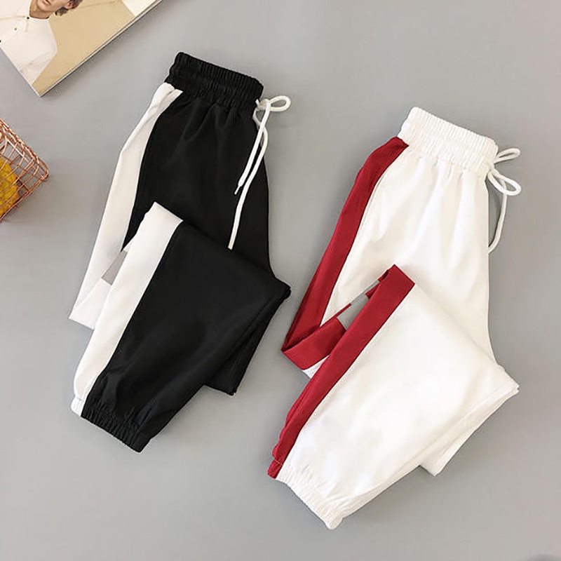 Quần harem dáng rộng phong cách Harajuku Hàn Quốc có size lớn cho nữ