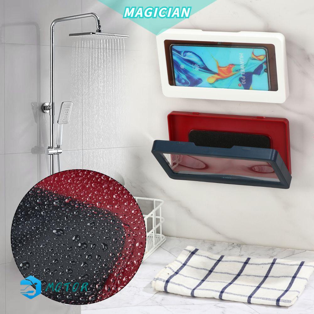 Ốp đỡ điện thoại gắn tường sử dụng được cảm ứng chống thấm nước tiện lợi cho phòng tắm