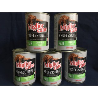 Combo 5 lon Pate Miglior Cane cho chó mọi lứa tuổi 400g