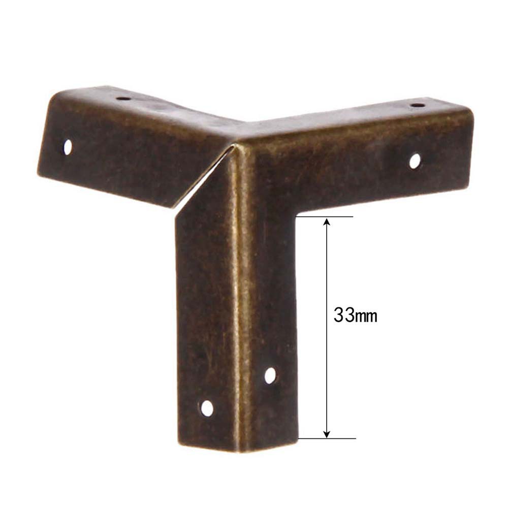 Miếng đệm bảo vệ góc bàn gỗ làm từ đồng hình tam giác tông màu đồng đa năng tiện dụng chất lượng cao