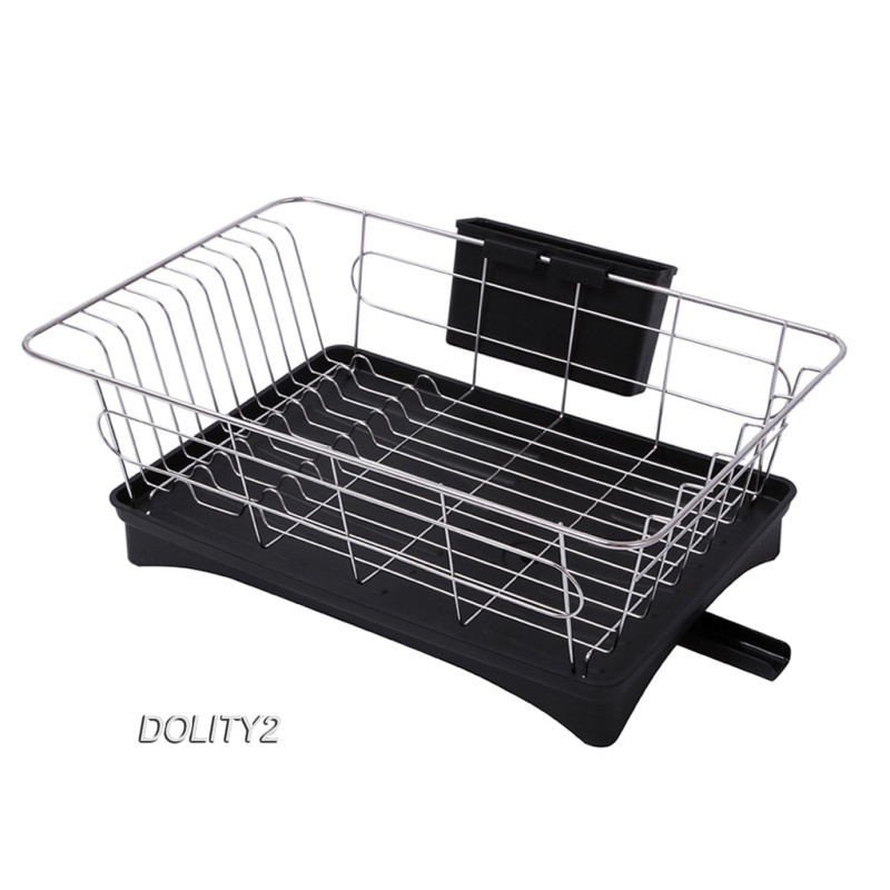 Dish Rack Stainless Steel Drainer Kitchen Cutlery Storage Space Saver