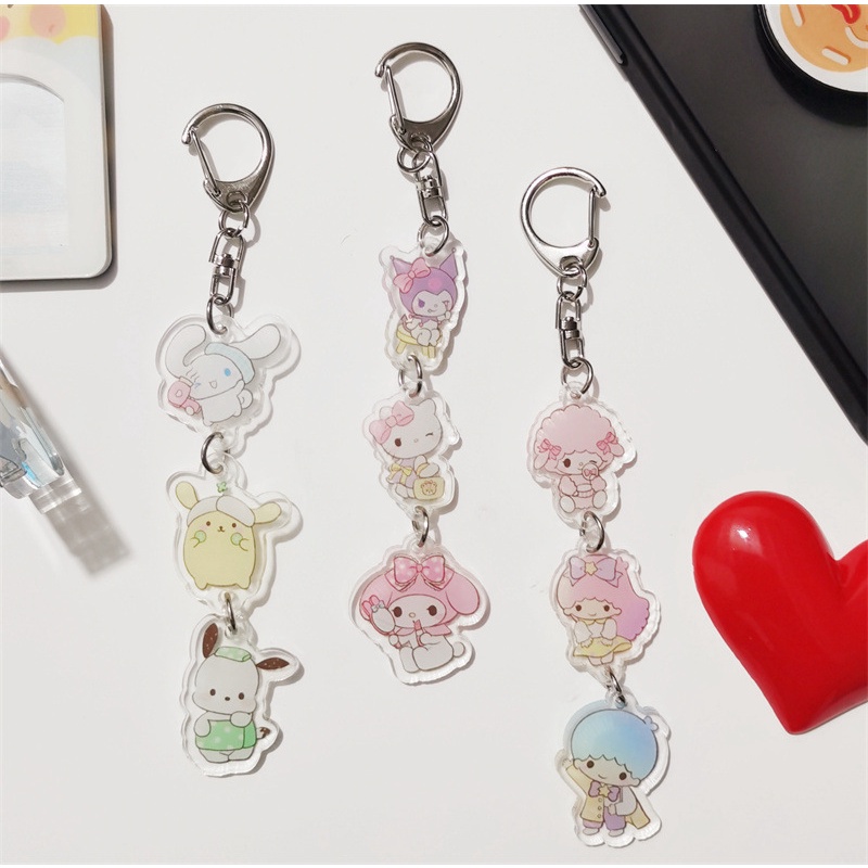 SANRIO Móc Chìa Khóa Hình Cinnamoroll Dễ Thương