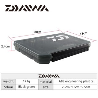 Hộp đựng mồi giả câu cá DAIWA cao cấp 20x13x2.4cm, hộp đựng mồi câu lure nhỏ gọn 1 mặt chia nhiều ngăn nhỏ