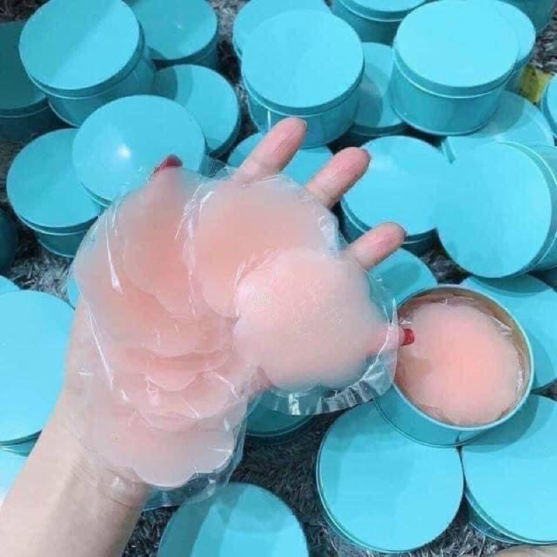 Miếng dán ngực - có bán tách lẻ từng cặp hoặc 1 hộp 10 miếng dán ti silicon thông hơi cao cấp