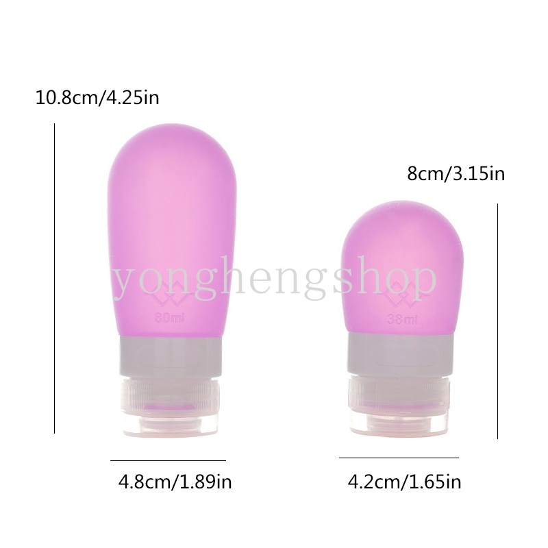 Chai Chiết Mỹ Phẩm/ Dầu Gội Bằng Silicon Màu Kẹo Dễ Thương Có Thể Tái Sử Dụng