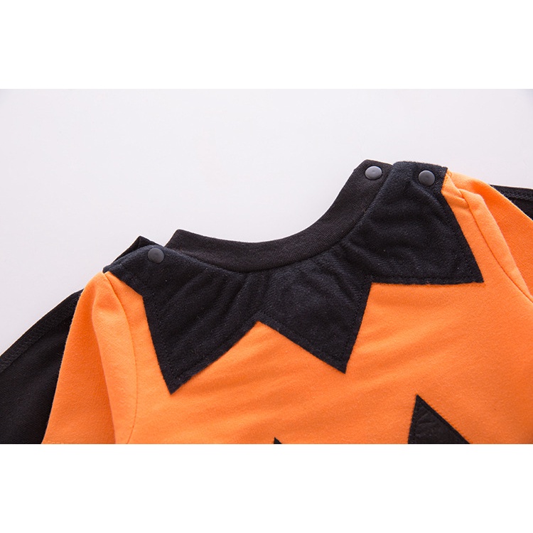 Halloween Costume Children's Long Sleeve Suit Pumpkin Set Baby Boy Kids Clothing Outfit 4-Piece Set