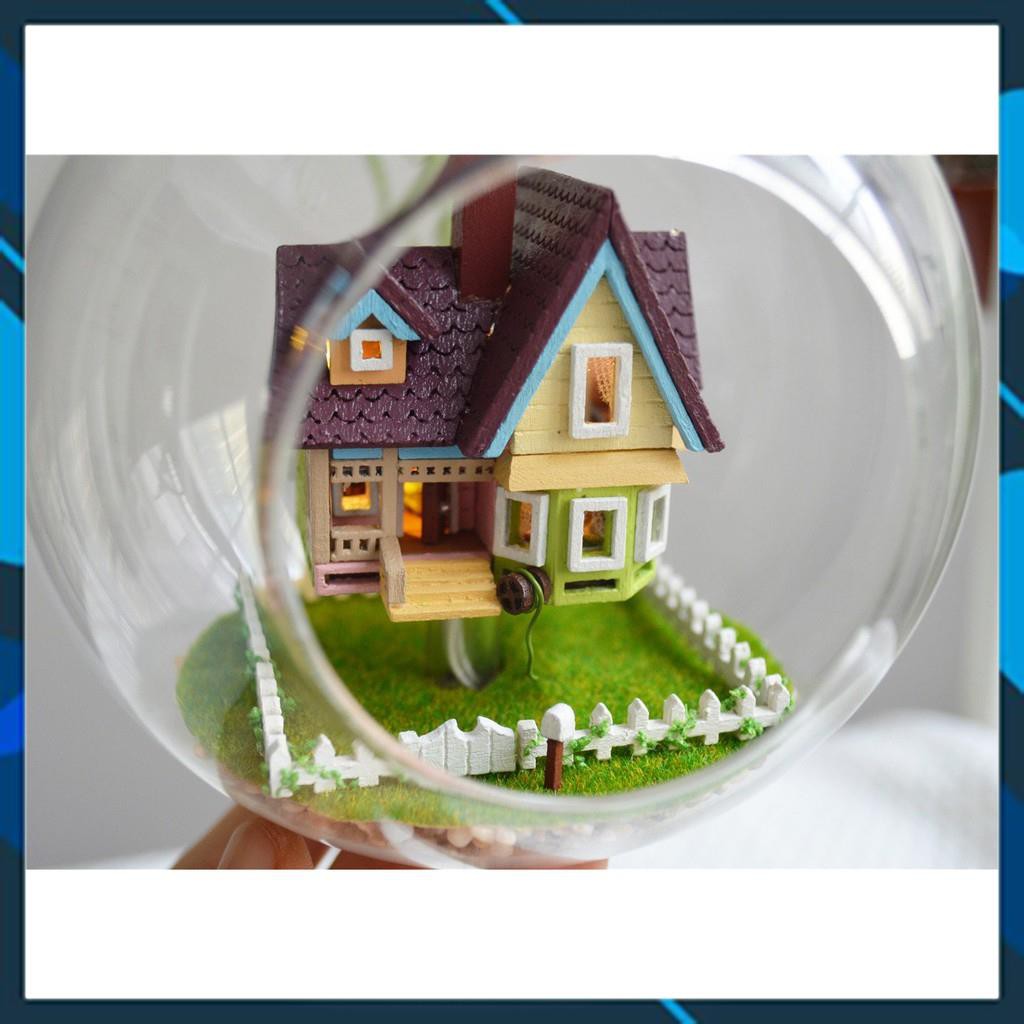 Mô hình nhà búp bê gỗ DIY Nhà Búp Bê - Glass Ball Có Đèn Flying Cabin Destiny Toy World