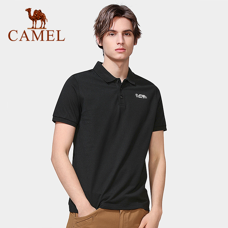 CAMEL Men's POLO Shirt Men's Casual Simple Fashion Short-sleeved
