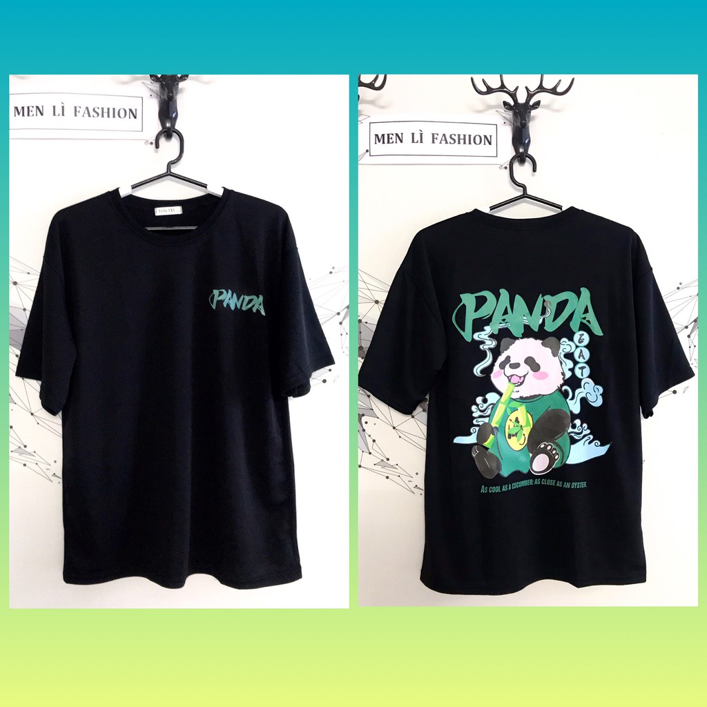 Áo Thun Unisex Nam Nữ Form Rộng Tay Lỡ Thời Trang Hàn Quốc GẤU TRÚC PANDA AT55