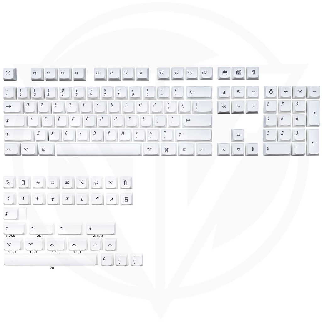Keycap 2048 136 nút bàn phím cơ Thick PBT dày 1.5MM XDA cao 9.5MM