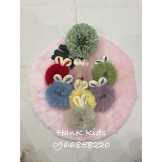 Dây thun buộc tóc bé gái, nơ lông tai thỏ cột tóc dễ thương P4 - HanK Kids
