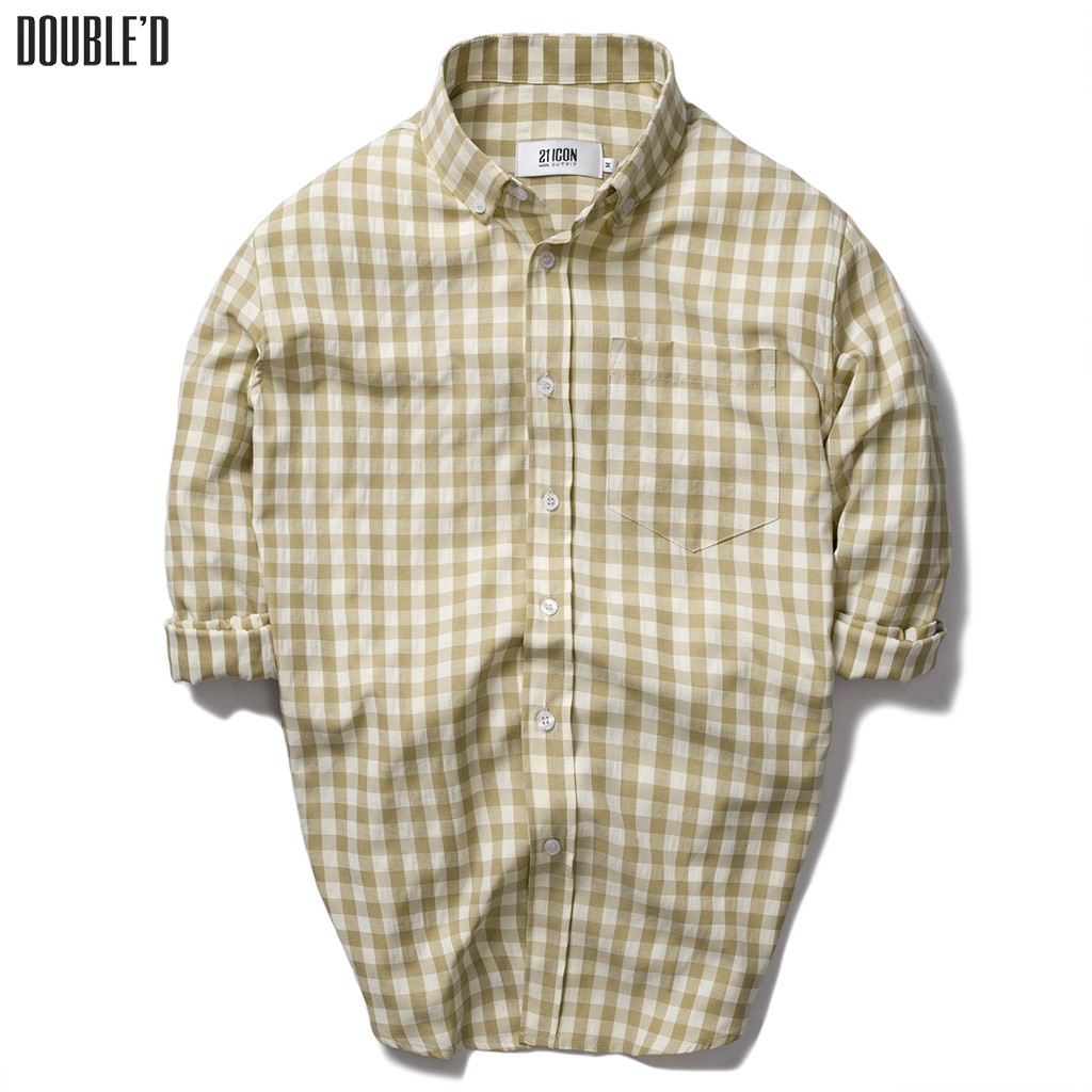 Áo sơ mi nam DOUBLE'D caro kẻ vuông SP2KEM00 | BigBuy360 - bigbuy360.vn