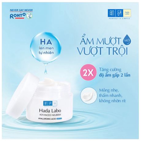 Kem dưỡng ẩm, trắng da, cải thiện lão hóa da Hada Labo 50g