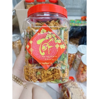 Khô gà lá chanh &khô gà lắc cơm cháy hủ 500g