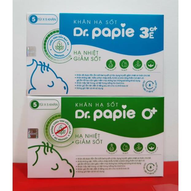 Khăn Lau Hạ Sốt Dr Papie 25 Tờ