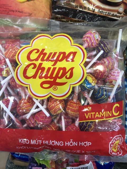 Kẹo Mút Chupa Chups với Vitamin C Trái Cây