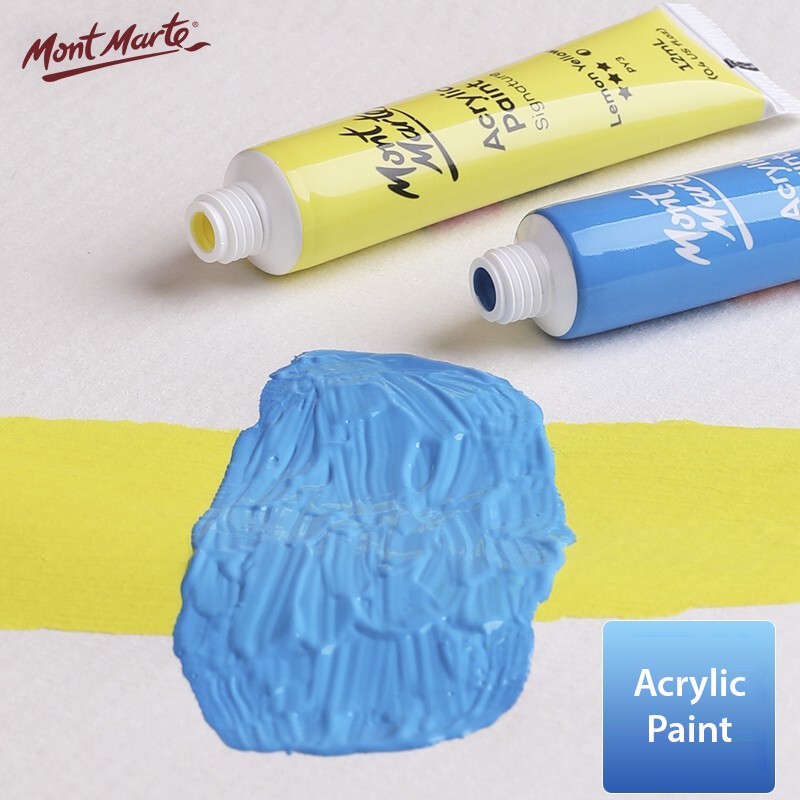 Bộ Màu Acrylic Mont Marte 12/18/24 Màu x 12ml -  Acrylic Paints Signature - PMHS0026/PMHS0033/PMHS0034