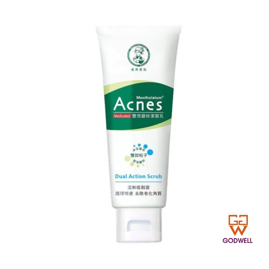 [MENTHOLATUM] Kem chăm sóc da mụn Acnes Medicated Dual Action Scrub 100g