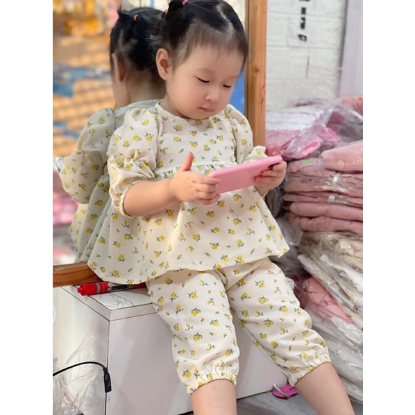 Đồ bộ quần áo thu đông cho bé từ sơ sinh --&gt; 13kg - chất đũi mềm thoáng