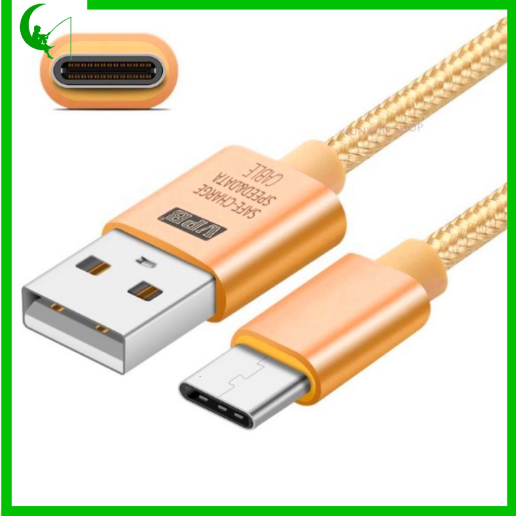 Cáp sạc type c, Dây sạc nhanh type c 2.4A thiết kế dây bện dù dài 1 mét và 3 mét cho điện thoại androi, samsung, oppo,