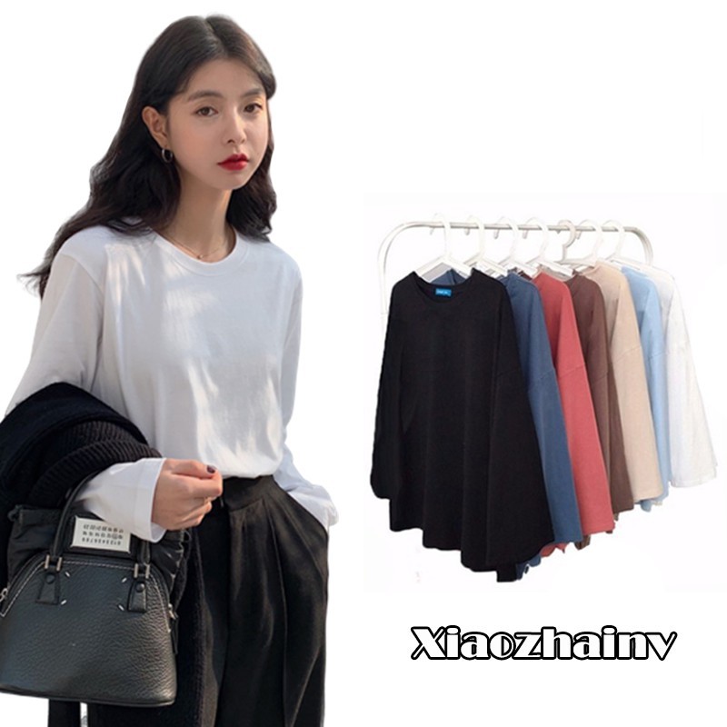 Áo thun Xiaozhainv dáng rộng thoải mái cho nữ 7 màu sắc tùy chọn | BigBuy360 - bigbuy360.vn