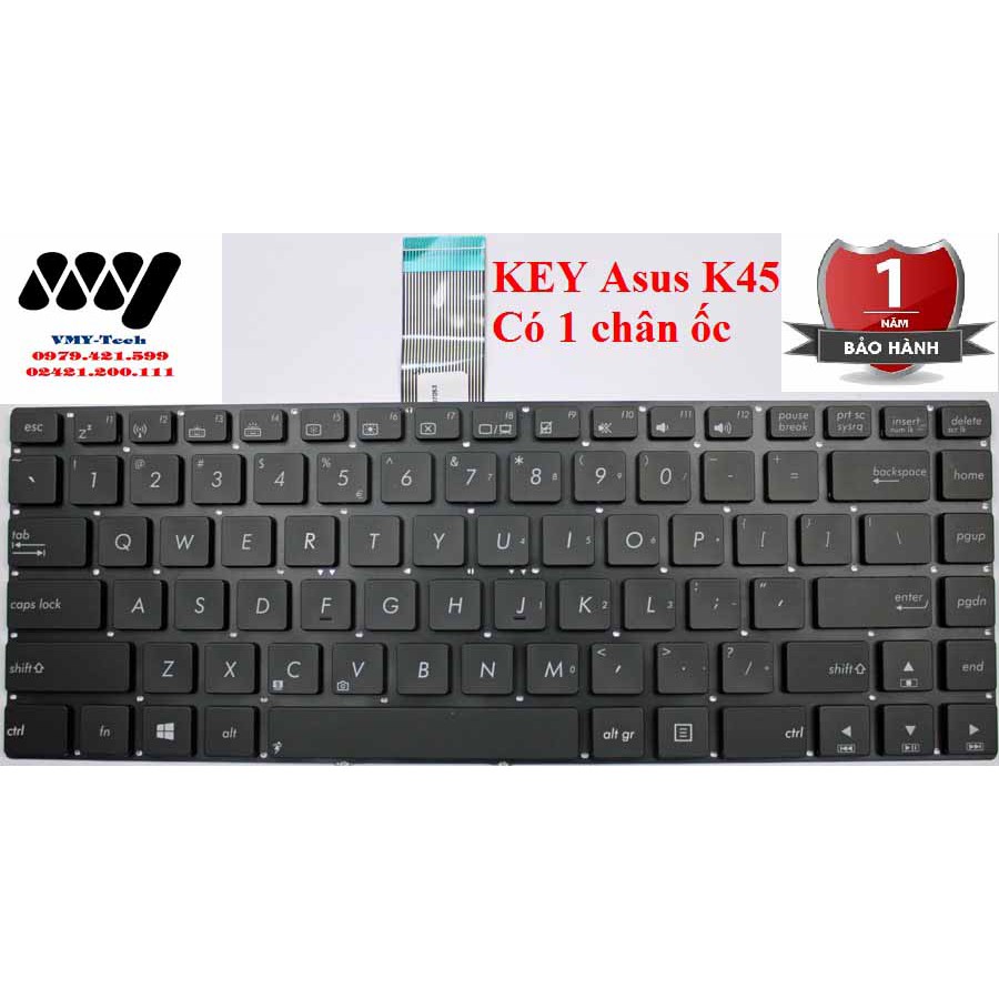 BÀN PHÍM LAPTOP ASUS K45 K45A K45V K45VD K45VJ K45VM K45VS