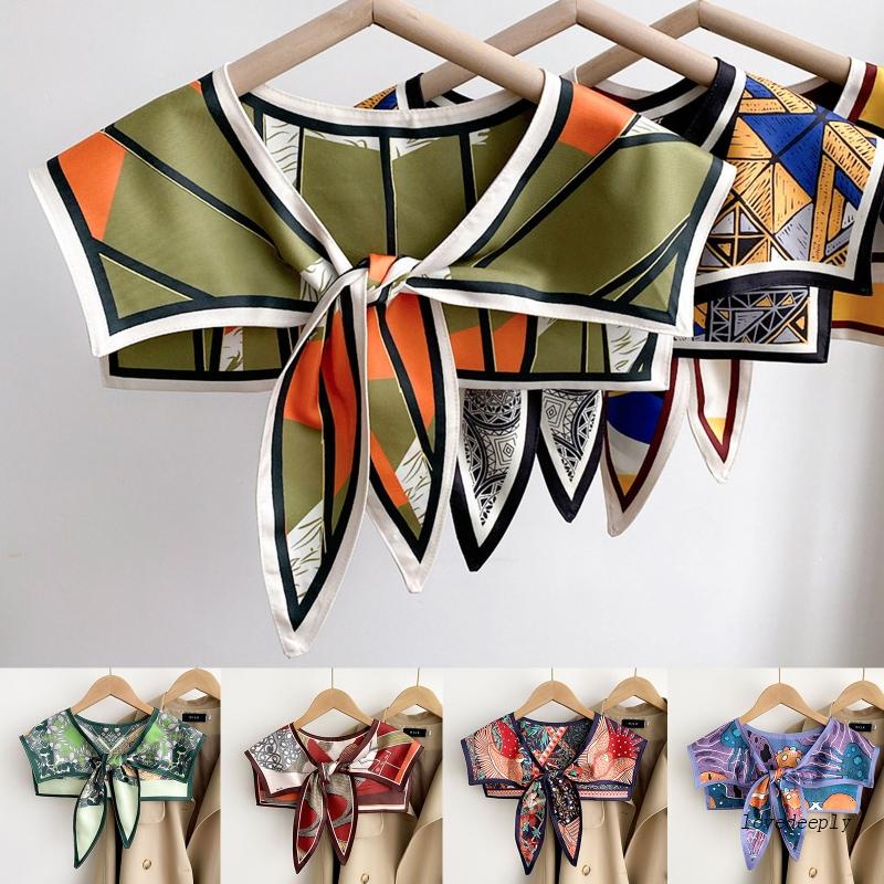 Khăn Choàng Cổ Lụa In Họa Tiết Nhiều Màu Sắc Phong Cách Vintage Dành Cho Nữ