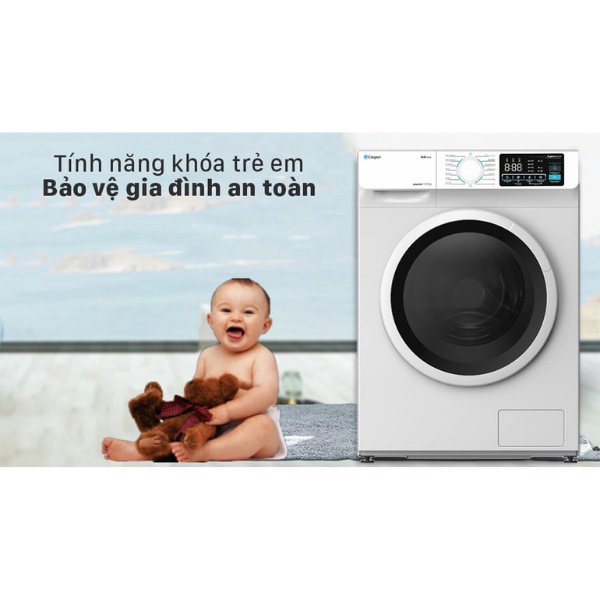 Máy Giặt Casper Inverter 9.5KG WF-95I140BWC Lồng Ngang - Giao Hàng Toàn Quốc