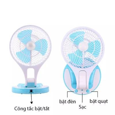 Quạt tích điện mini cầm tay có đế để bàn HT 5580 cao cấp | BigBuy360 - bigbuy360.vn