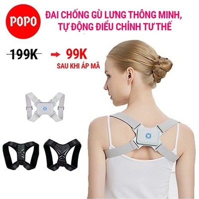 Đai chống gù lưng Posture Collector, thiết bị điều chỉnh tư thế thông minh, tiện lợi POPO