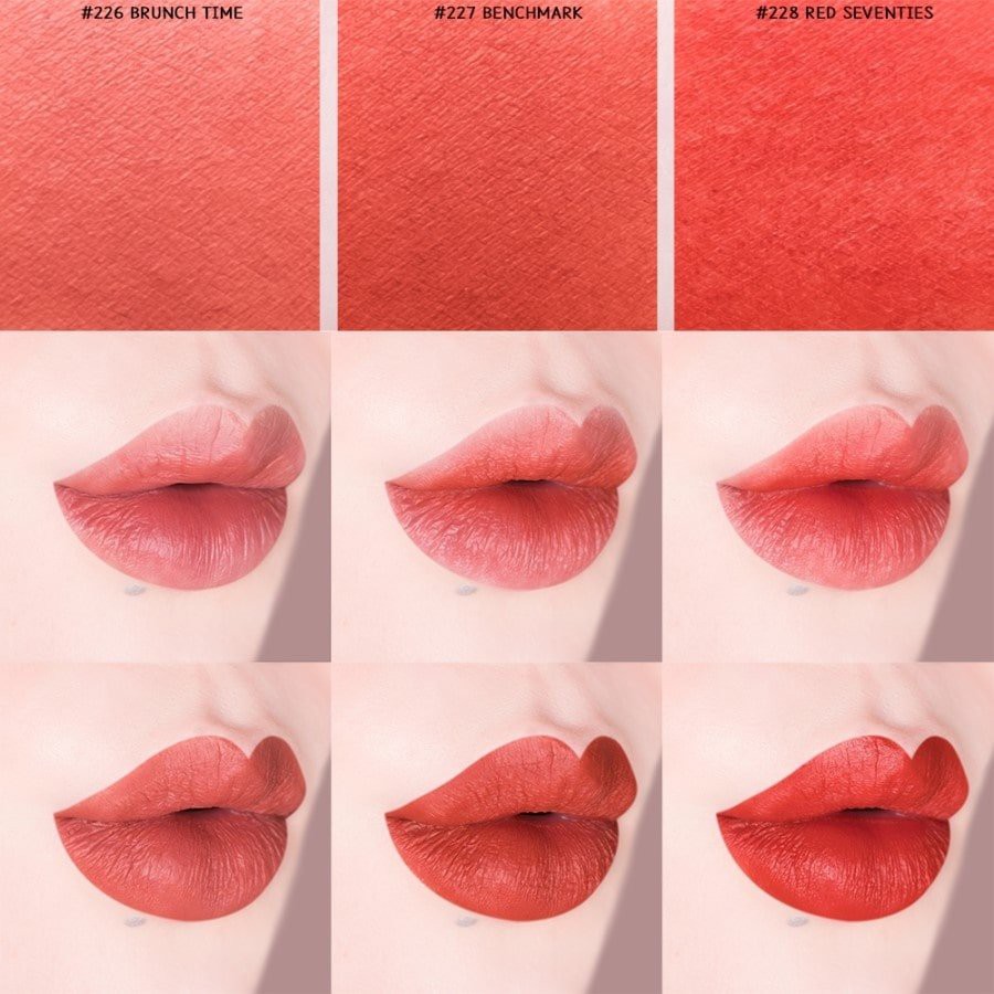 (SALE) Son 3CE Vỏ Vàng 226/227/228 3CE Matte Lip Color | BigBuy360 - bigbuy360.vn