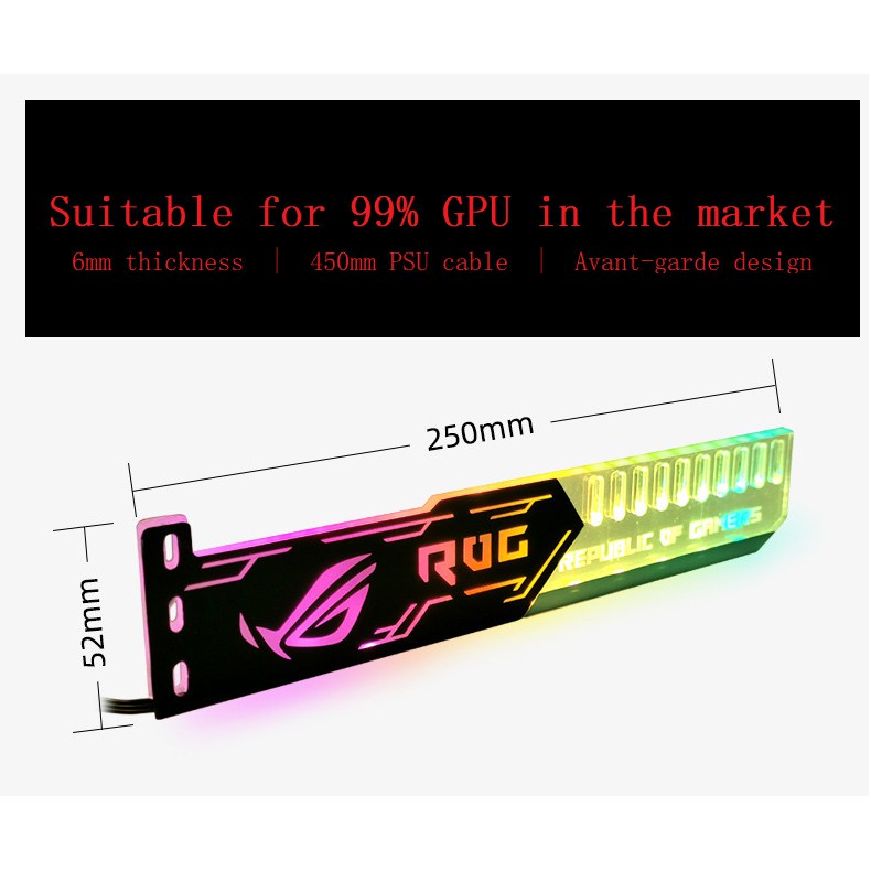 Bảng mạch chủ thẻ đồ họa COOLMOON RGB 25cm cho 99% Dsktop | BigBuy360 - bigbuy360.vn