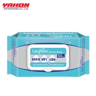 Combo 5 Gói Khăn Ướt Cồn Let-green (50 Tờ x 5)