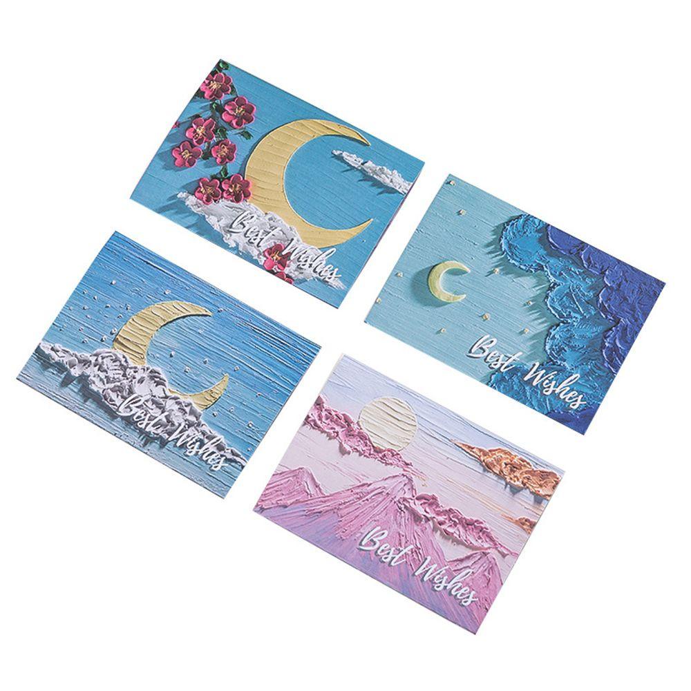 YANN1 Greeting Card Stationery Student Gift Personalized DIY Blessing Three Fold Postcards