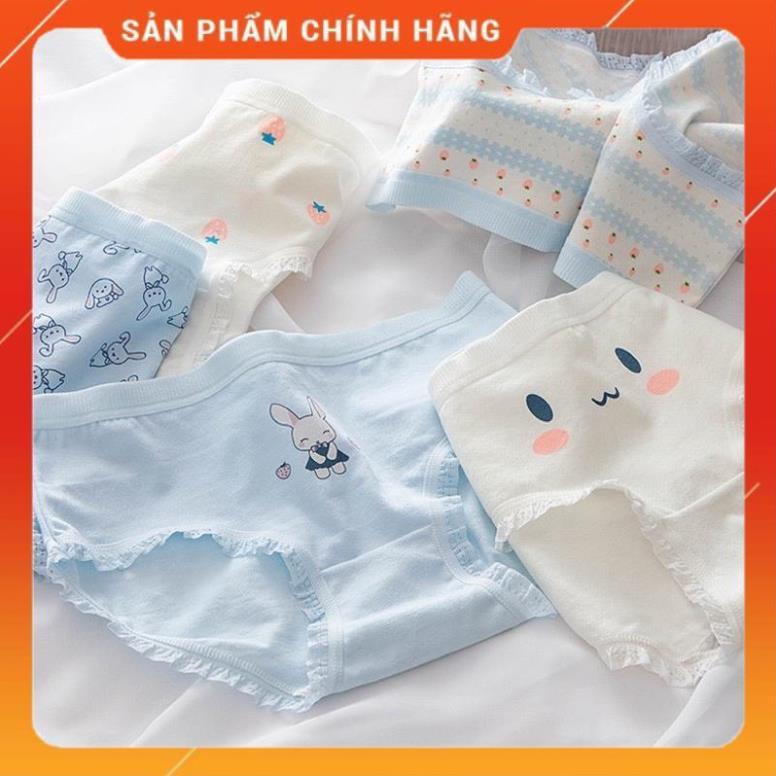 Quần Lót Nữ Cotton Thỏ - Dâu Tây Ngang Eo Thời Trang Dễ Thương 8015