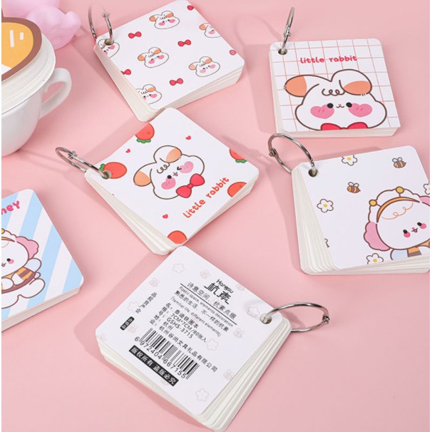 Giấy note học từ vựng mini hoạt hình thỏ khủng long cute