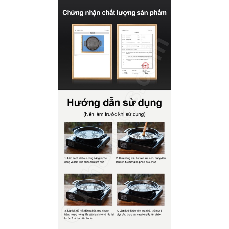 Chảo gang nướng XM Zhiwuzhu - Bếp từ XM Zhiwu Zhu với 99 mức nhiệt Bếp từ tròn