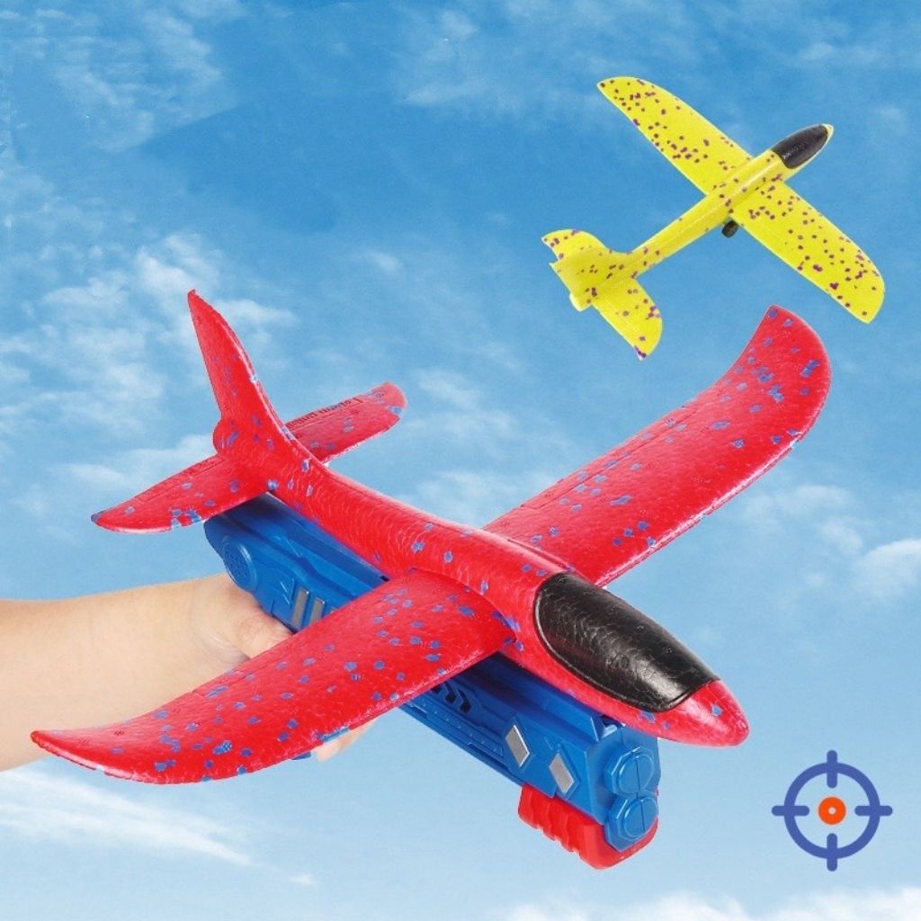 Sung bắn máy bay, đồ chơi sung bắn máy bay bằng xốp cho bé, cỡ lớn 35*32cm, bay lượn tầm xa.