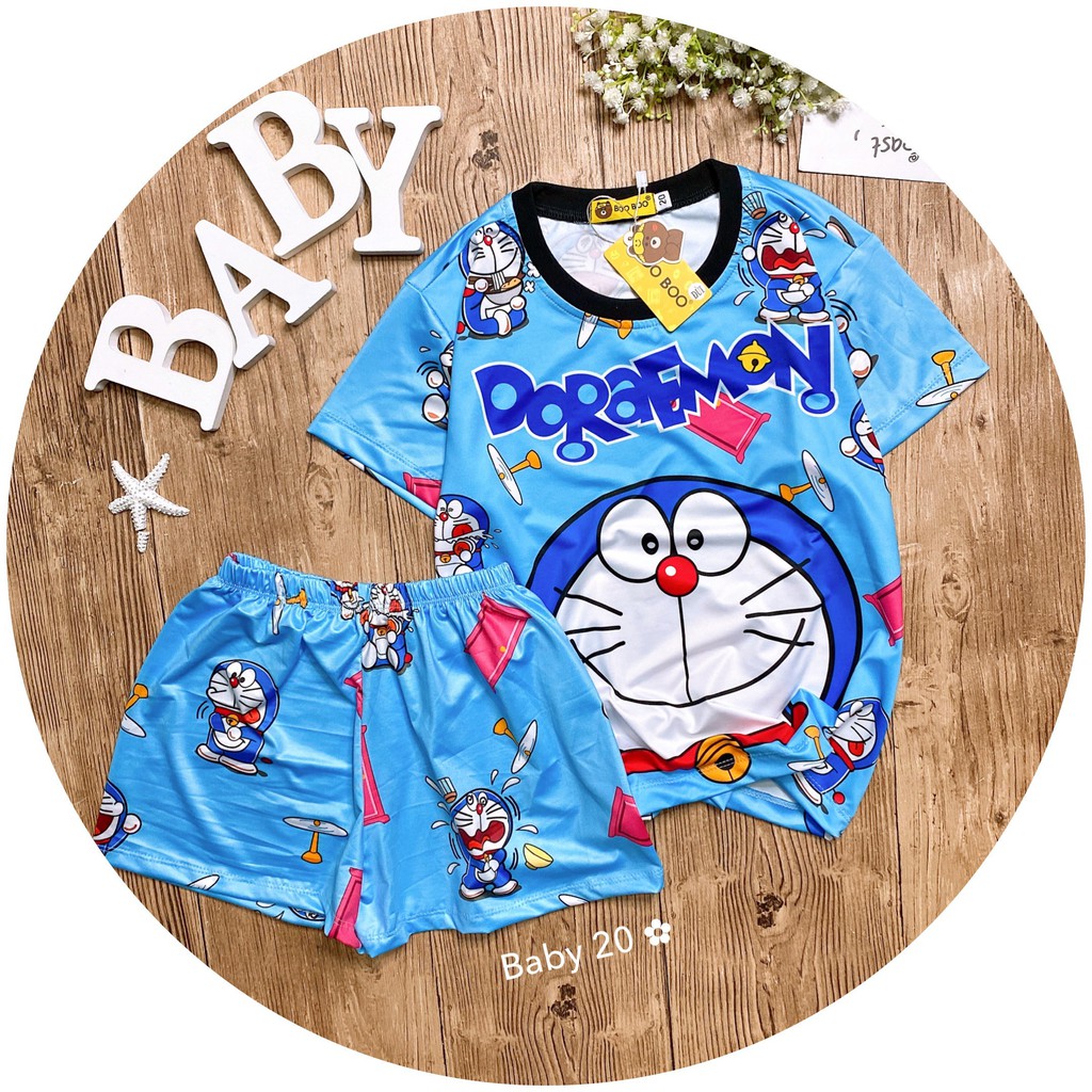 [ Mã FAMAYWA2 giảm 10K đơn 50K] Đồ Bộ Pijama Thun Baby SIZE 20-30KG Tay Ngắn Quần Đùi Họa Tiết Hoạt Hình Dễ Thương