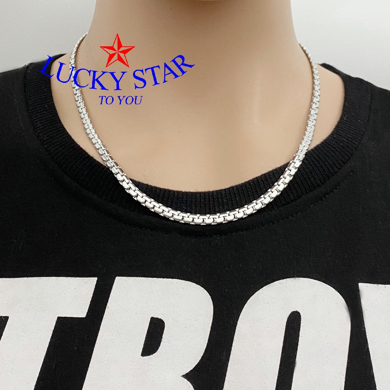 Dây chuyền inox nam trơn chuỗi xích cá tính thời trang