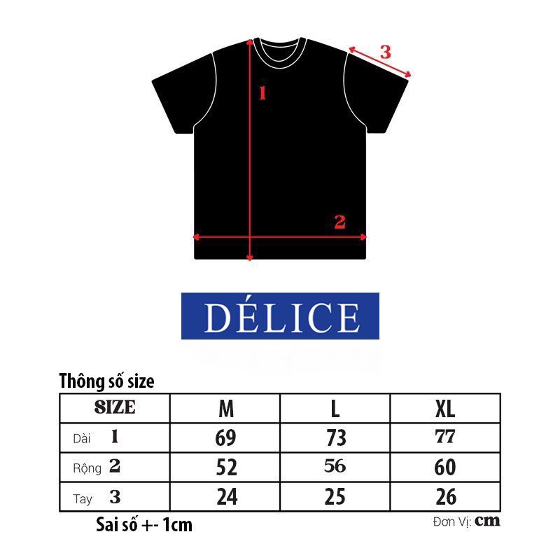 Áo Thun Full size% cotton unisex Hecho Délice studio